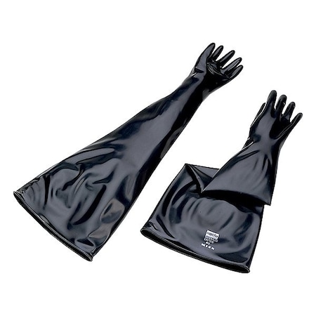 Honeywell Glove Box Gloves, Butyl, 32 in L, Black, 1 PR 8B3032/9Q