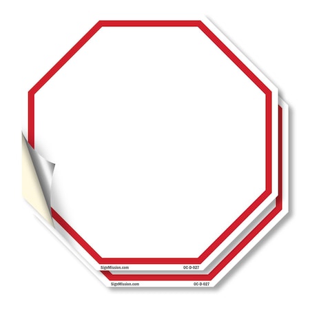 Signmission Blank Sign White Background, 18 inch X 18 inch, Vinyl Decal, 2PK OC-D-2PACK-18-27