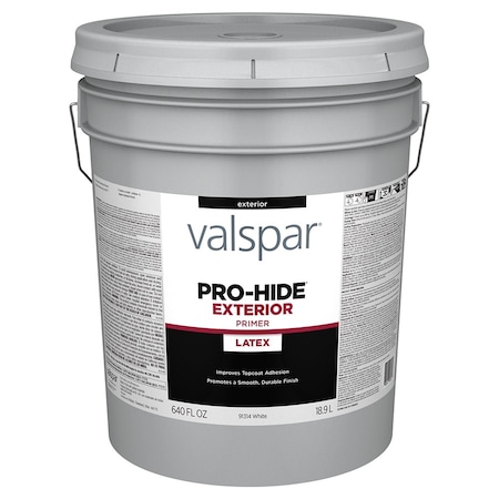 Valspar 5 Gal 91314 White Pro-Hide Exterior Latex Primer 91314