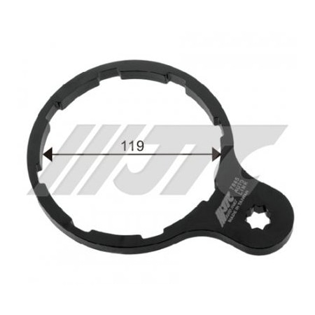 Jtc Auto Tools Isuzu diesel fuel filter wrench, 11 ton, 8pt, 119mm, 1/2 in drive 7885