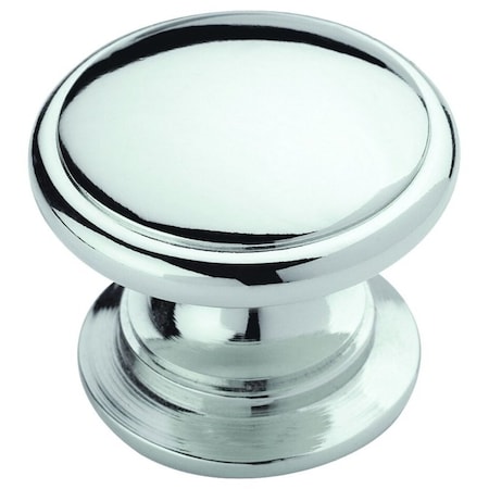 Amerock Allison Value Series Cabinet Knob, 1116 in Projection, Zinc, Polished Chrome BP5301226