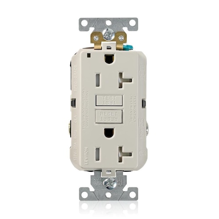 Leviton SmartlockPro GFCI 20A TR Ind Gr Lt Al G5362-TT