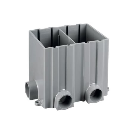 Hubbell Wiring 2-Gang Rectangular PVC Box, 3.00 in Minimum Depth of Pour PFBRG2