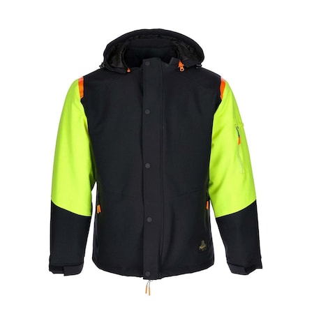 Refrigiwear Men's Insulated Jacket, Polyester Spandex, Black/Lime, XL 8300RBLMXLG