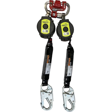 Miller Twin Personal Fall Limiter with G2 Twin Connector and Steel Locking Snap Hook MTL-OHW2-21/6FT