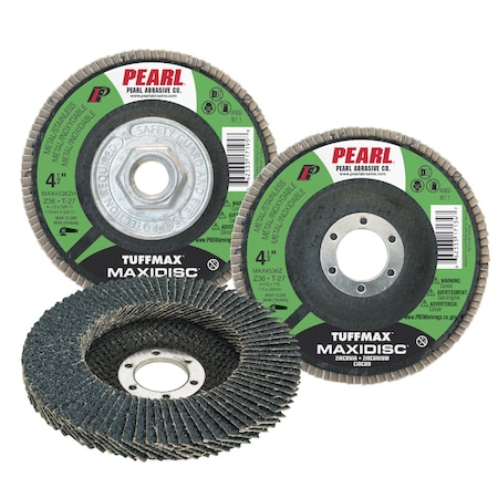 Pearl Tuff Max ZC Maxidisc Flap Disc 4-1/2 x 5/8-11 Z40 T-27 MAX454ZH