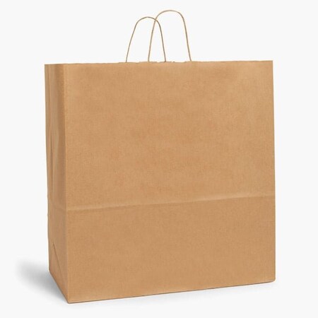 Nashville Wraps Natural Brown Kraft Shopping Bags, Jumbo 18x7x18.75in, 100PK LARKRH