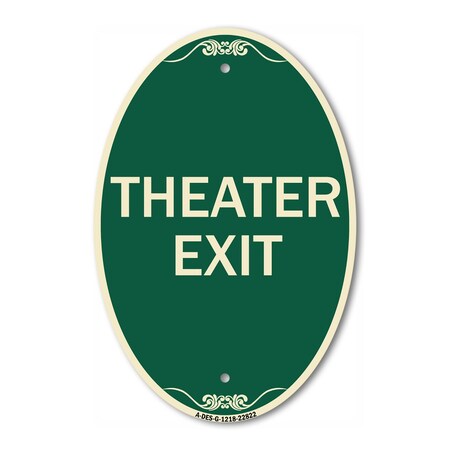 Signmission Exit Sign, Heavy Gauge Aluminum, 18 in W, 12 in H A-OV-G-1218-22822