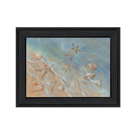 Homeroots Seashore Star Black Framed Print Wall Art 529669