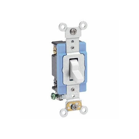 Leviton Toggle Switch, 15 Amp, 120/277 Volt, White 1204-2W