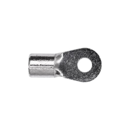 Auveco 4 Gauge.1/4in Stud Ring Terminal Non-Insul, 10PK 15166
