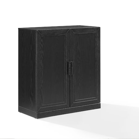 Crosley Essen Stackable Kitchen Pantry Storage Cabinet CF3137-BK
