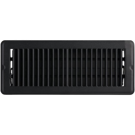 Home Impressions 4'' x 12'' Matte Black Steel Floor Register 1FL0412MB-NH
