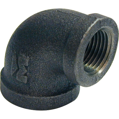 Southland 1/2'' x 3/8'' 90 Deg. Reducing Malleable Black Iron Elbow, 1/4 Bend 520-132HN