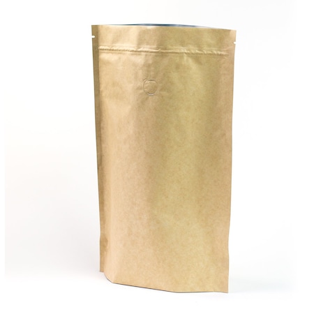 Elevate Packaging 16oz Kraft Compostable Stand Up Pouch w/ Valve, 100PK HC1160
