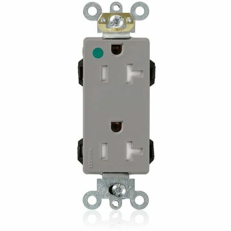 Leviton Illuminated Decora Receptacle, 20 Amp, 125 Volt M1636-ILG