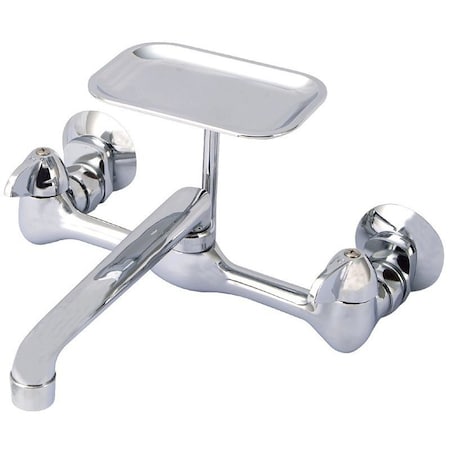 Boston Harbor Laundry Faucet, 1.8 gpm, 2-Faucet Handle, 2-Faucet Hole, Brass, Wall Mounting, Swing Spout PF6363204