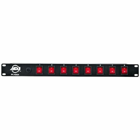 Adj PC-100A 8-Outlets PDU - 8 x AC Power - 120 V AC - 6 ft Cord Length - Rack-mountable PC-100A