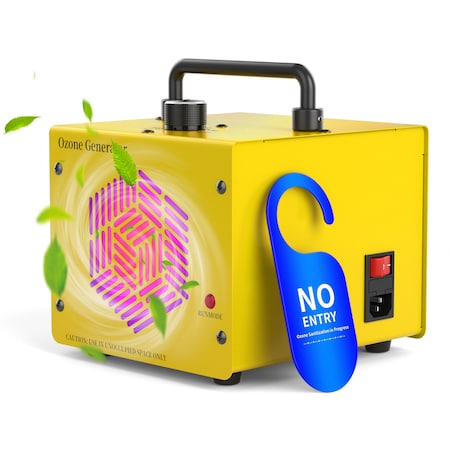 Edendirect 10000 sq. ft. High Capacity  Ozone Generator in Yellow with Fan and Timer for Smoke ZR-CYF-080C