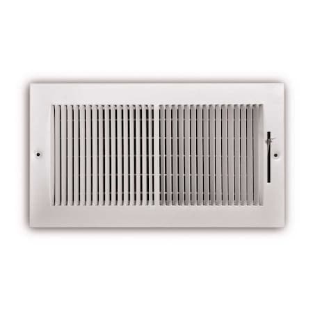 Truaire 12 in. x 6 in. 2-Way 1/3 in. Fin Spaced Wall/Ceiling Register White 132M 12X06