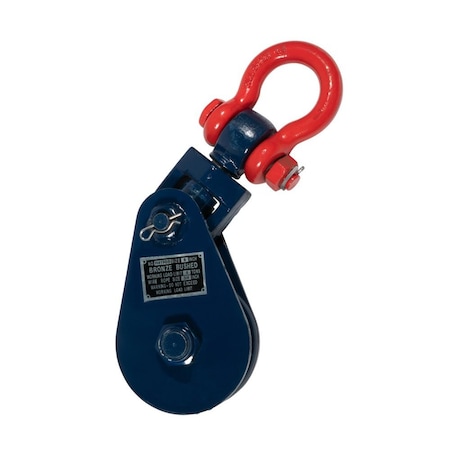 Mytee Products 8 Ton 6in Sheave Snatch Block with Shackle For 3/4in Wire Rope SB6-8-Shackle
