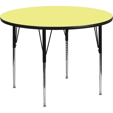 Flash Furniture Round Activity Table, Laminate, Yellow XU-A42-RND-YEL-T-A-GG