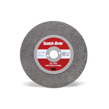 Scotch-Brite EXL PRO Unitized Wheel, 8A Coarse, 4 in x 3.2 mm x 3/8 in, 20PK EX-UW