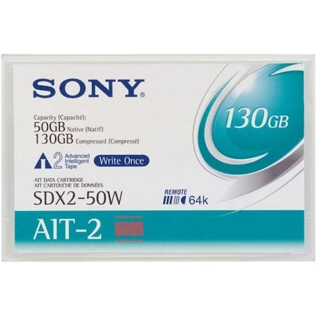 Sony AIT-2 WORM Tape Cartridge - AIT AIT-2 - 50GB (Native) / 130GB (Compressed) SDX250W//AWW
