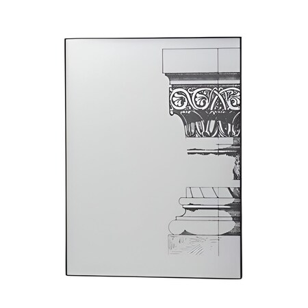 Homeroots Set of Six Decorative Antiqued Glass Black Metal Framed Mirror Set, 6PK 485005