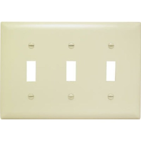 Legrand TradeMaster TP TP3-I Wallplate, 4-11/16 in L, 6.563 in W, 3 -Gang, Nylon, Ivory TP3ICC12