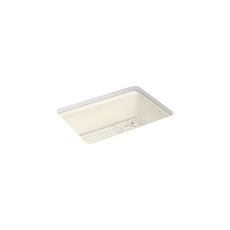 Kohler Riverby 27 undermount single-bowl kitchen sink Biscuit 8668-5UA1-96