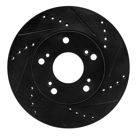 Dynamic Friction Co DFC Brake Rotor - Drilled and Slotted - Black 633-59036R