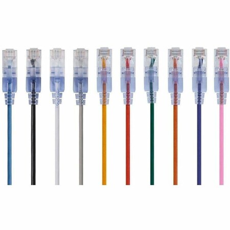 Monoprice SlimRun Cat6A Ethernet Patch Cable - Snagless RJ45_ UTP_ Pure Bare Cop 29480