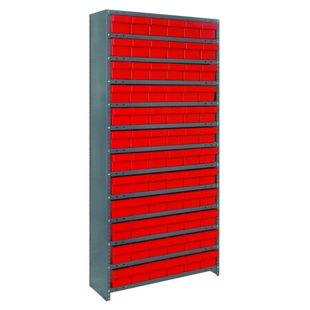 Quantum Storage Systems 13 SHELF CLOSED UNIT W/60 BINS CL1875-626RD