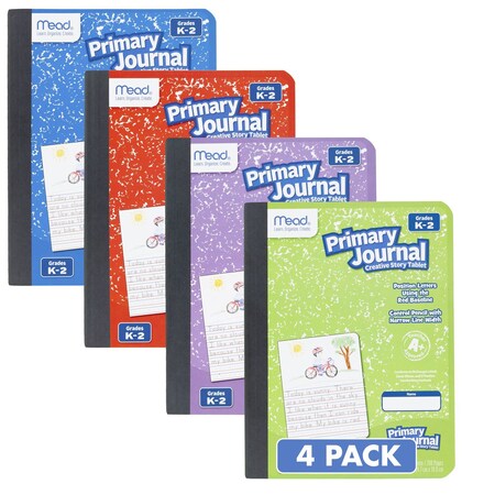 Mead Primary Journal, 4Pk, Half Page Rul, PK 4 610051-ECM