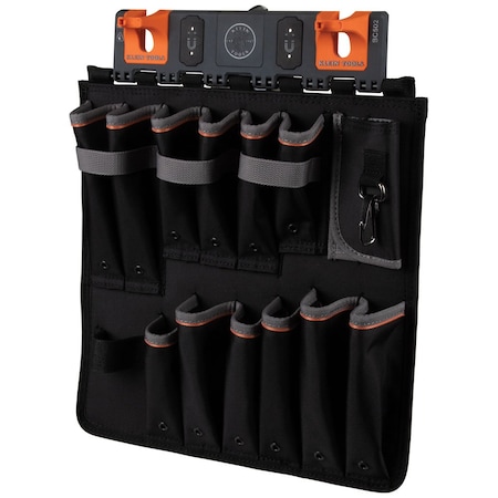 Klein Tools Tool Apron Storage Module, S-Hook, Gray/Black/Orange, Polyester, 13 Pockets BC502S