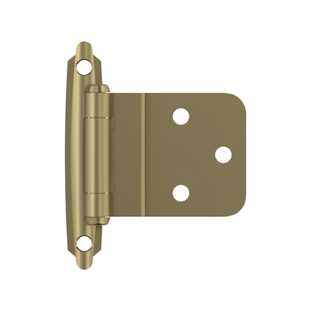 Amerock 3/8in 10mm Inset Self Closing Face Mount Golden Champagne Cabinet Hinge, 1 Pair BPR3428BBZ