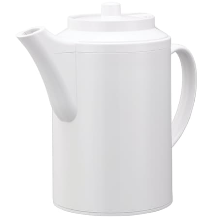 Service Ideas Plastic Teapot No Tether, Double Wall, 16 Ounce, White TS612WH
