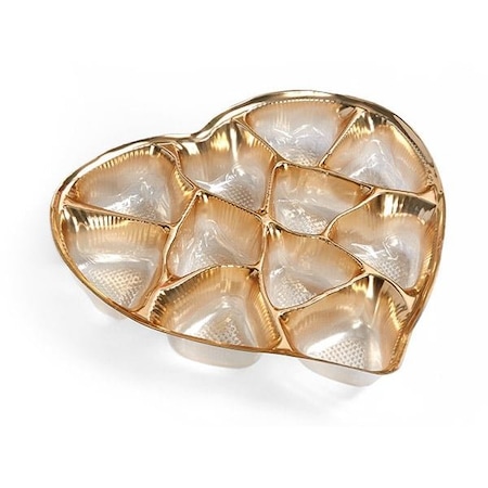 Nashville Wraps Gold Candy Trays Small Heart, 6.3x5.9x.9, 180PK SHTRAY