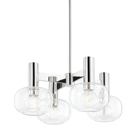 Mitzi Harlow 4 Light Chandelier 23.25 In. Polished Nickel H403804-PN