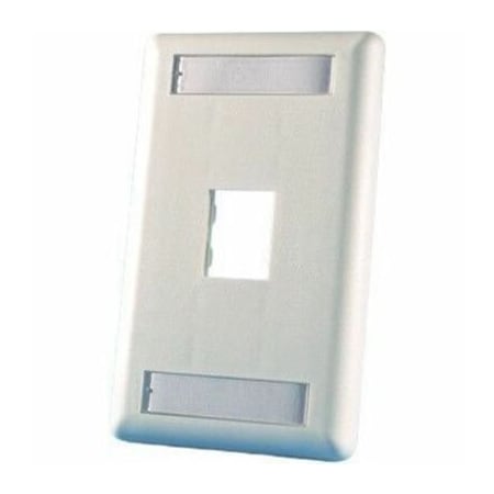 Ortronics 1-PORT FLUSH MOUNT UNLOADED, SINGLEGANG TRACJACK, FOG WHITE 40300549