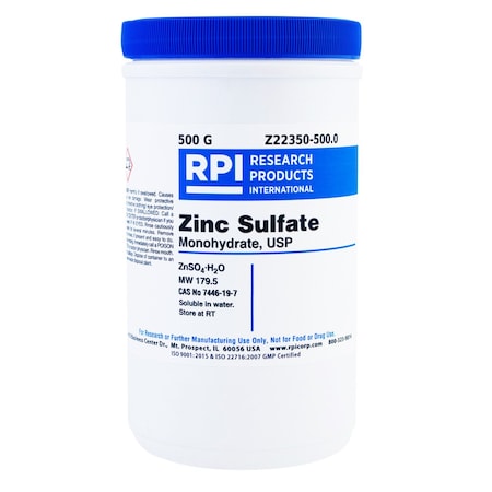 Rpi Zinc Sulfate Monohydrate, USP 500 Grams Z22350-500.0