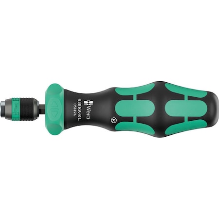 Wera 838 RA-R L Bitholding screwdriver with ratchet functionality, 1/4 in, 1/4 in x 140 mm 5051494001