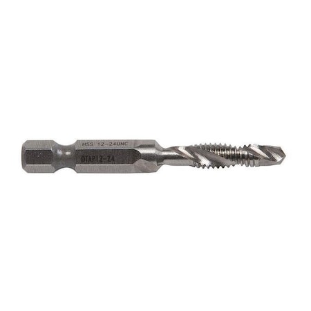 Greenlee Drill/Tap/Countersink Bit, 12-24x2 1/4 L DTAP12-24