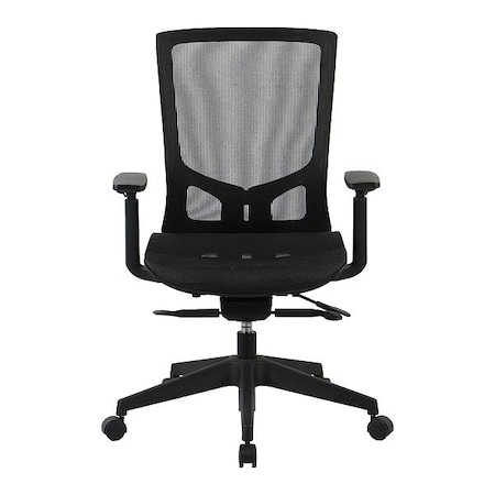 Zoro Select Office Chair, Adj Arm, Black, Petite, 275 lb 830KL3