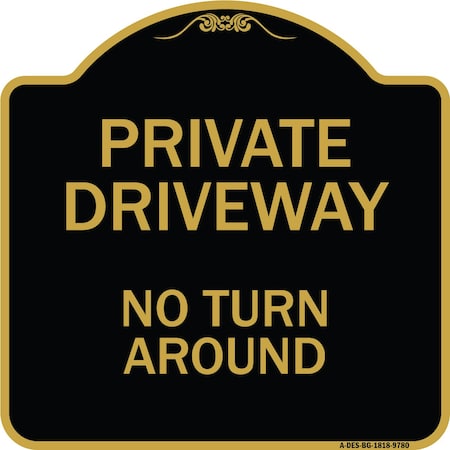 Signmission Black & Gold, 18 Inch x 18 Inch, Heavy Gauge Aluminum A-DES-BG-1818-9780