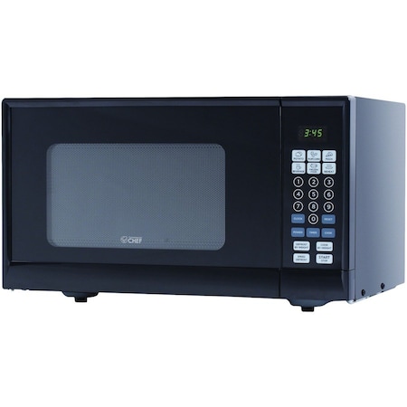 Commercial Chef 900 Watt Counter Top Microwave Oven, 0.9 Cubic Feet, Black Cabinet CHM990B
