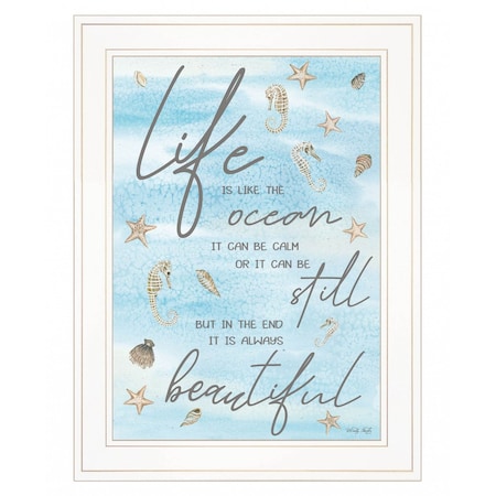 Homeroots Life is Like 2 White Framed Print Wall Art 407599