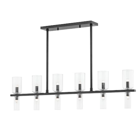 Mitzi Tabitha 12 Light Linear 4.325 In. Soft Black H384912-SBK