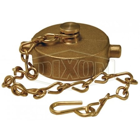 Dixon Pin Lug Cap, 3 in, Female NST NH, Brass, Domestic FC300F
